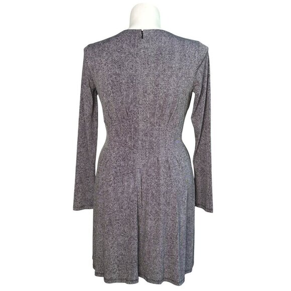 MICHAEL Michael Kors Herringbone-Print Matte-Jersey Dress, Women's Size L - Picture 7 of 12
